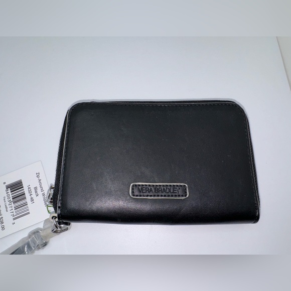 Vera Bradley Solid Black Wristlet Wallet - Picture 1 of 6